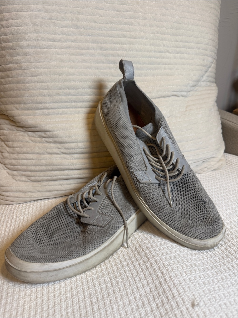 BYLT Basics Men's Lido Knit Lace-Up Shoes in Gray
